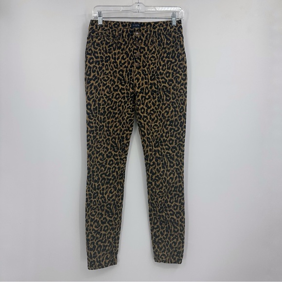 NWOT J. Crew 9” High Rise Button Fly Leopard Skinny Jeans size 26 - Picture 4 of 13